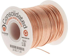 Made in USA - 20 AWG, 0.032 Inch Diameter, 318 Ft., Solid, Grounding Wire - Copper, ASTM B3, QQ-W-343 Type S, RoHS Compliant - Benchmark Tooling