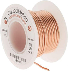 Made in USA - 14 AWG, 0.0641 Inch Diameter, 20 Ft., Solid, Grounding Wire - Copper, ASTM B3, QQ-W-343 Type S, RoHS Compliant - Benchmark Tooling