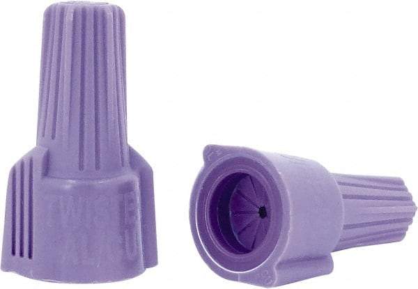 Ideal - 2, 12 (Al) + & 1, 18 (Cu) to 1, 10 (Al) + 2, 10 (Cu) AWG, 600 Volt, Corrosion Resistant, Wing Twist on Wire Connector - Purple, 221°F - Benchmark Tooling