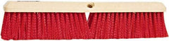 PRO-SOURCE - 24" General Purpose Polypropylene Push Broom - 3" Bristle Length, Plastic Block, Threaded Handle Connection, Handle Sold Separately - Benchmark Tooling