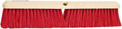 PRO-SOURCE - 18" General Purpose Polypropylene Push Broom - 3" Bristle Length, Plastic Block, Threaded Handle Connection, Handle Sold Separately - Benchmark Tooling