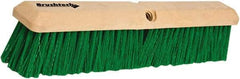 PRO-SOURCE - 18" General Purpose Polypropylene Push Broom - 3" Bristle Length, Plastic Block, Threaded Handle Connection, Handle Sold Separately - Benchmark Tooling