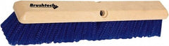 PRO-SOURCE - 18" General Purpose Polypropylene Push Broom - 3" Bristle Length, Plastic Block, Threaded Handle Connection, Handle Sold Separately - Benchmark Tooling