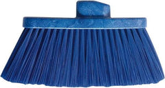 PRO-SOURCE - 10" Wide, Blue Polypropylene Bristles, Angled Broom - Threaded Handle, 10 Inch Wide Broom, Blue Bristles, Handle Sold Separately - Benchmark Tooling