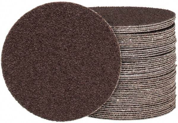 Tru-Maxx - 4" Diam, 40 Grit Aluminum Oxide Adhesive PSA Disc - Coarse Grade, X Weighted Cloth Backing, For Right Angle/Vertical Shaft Portable Grinders - Benchmark Tooling