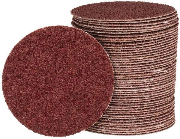 Tru-Maxx - 4" Diam, 24 Grit Aluminum Oxide Adhesive PSA Disc - Very Coarse Grade, X Weighted Cloth Backing, For Right Angle/Vertical Shaft Portable Grinders - Benchmark Tooling
