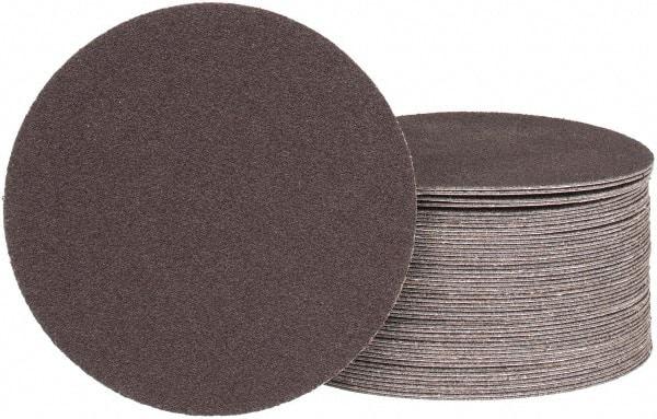 Tru-Maxx - 5" Diam, 100 Grit Aluminum Oxide Adhesive PSA Disc - Fine Grade, X Weighted Cloth Backing, For Dual-Action/Orbital Sanders, Right Angle/Vertical Shaft Portable Grinders - Benchmark Tooling