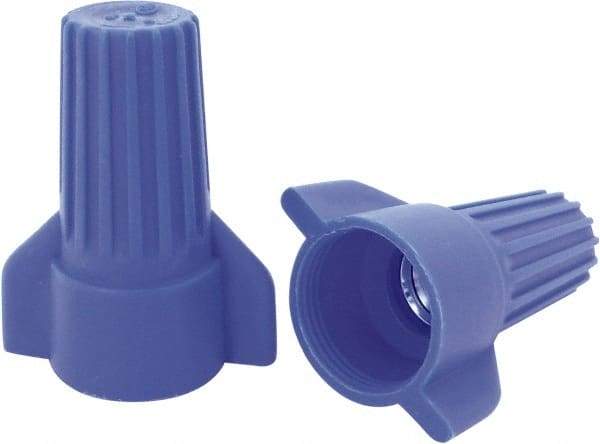 Ideal - 3, 12 to 2, 6 AWG, 600 Volt, Flame Retardant, Wing Twist on Wire Connector - Blue, 221°F - Benchmark Tooling