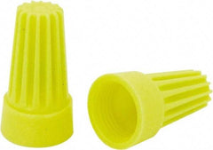 Ideal - 2, 18 to 2, 12 AWG, 600 Volt, Flame Retardant, Standard Twist on Wire Connector - Yellow, 221°F - Benchmark Tooling