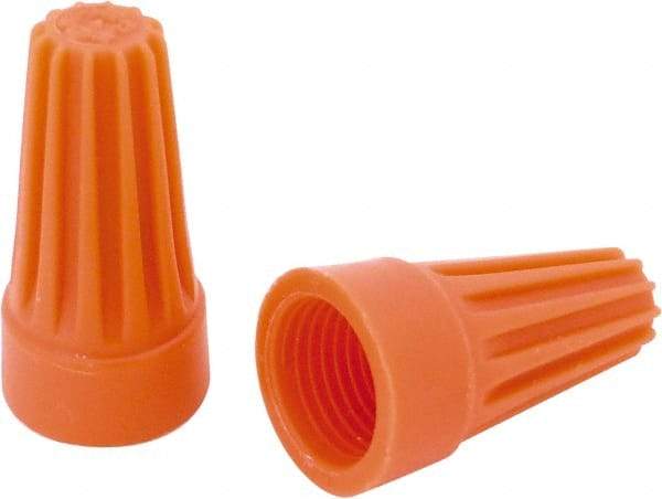 Ideal - 2, 18 to 2, 14 AWG, 600 Volt, Flame Retardant, Standard Twist on Wire Connector - Orange, 221°F - Benchmark Tooling