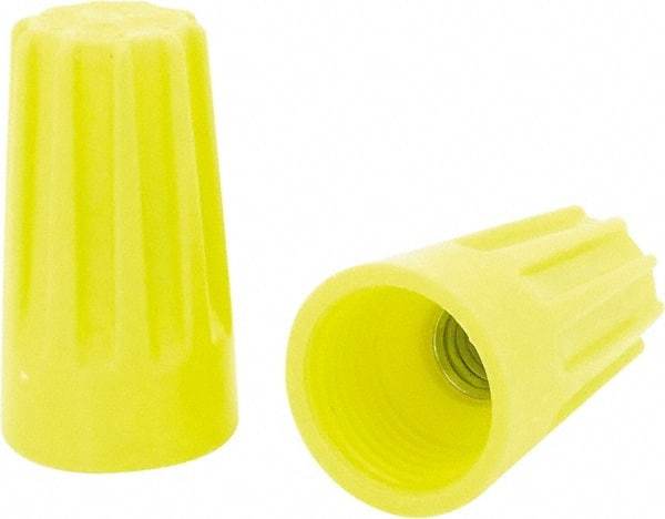 Ideal - 2, 18 to 4, 14 + 1, 18 AWG, 600 Volt, Flame Retardant, Standard Twist on Wire Connector - Yellow, 221°F - Benchmark Tooling