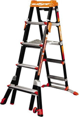 Little Giant Ladder - 7 Steps, 8' High, Type IAA Rating, Fiberglass Step Ladder - 375 Lb Capacity, 28" Base Width - Benchmark Tooling