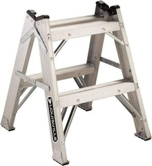 Louisville - 1 Step, 2' High, Type IAA Rating, Aluminum Step Stand - 375 Lb Capacity, 21" Base Width - Benchmark Tooling