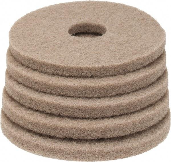 PRO-SOURCE - Polishing Pad - 13" Machine, Tan Pad, Polyester - Benchmark Tooling