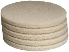 PRO-SOURCE - Polishing Pad - 15" Machine, White Pad, Polyester - Benchmark Tooling