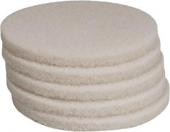 PRO-SOURCE - Polishing Pad - 13" Machine, White Pad, Polyester - Benchmark Tooling