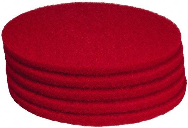 PRO-SOURCE - Polishing Pad - 19" Machine, Red Pad, Polyester - Benchmark Tooling
