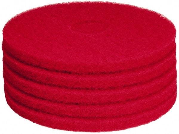 PRO-SOURCE - Polishing Pad - 15" Machine, Red Pad, Polyester - Benchmark Tooling