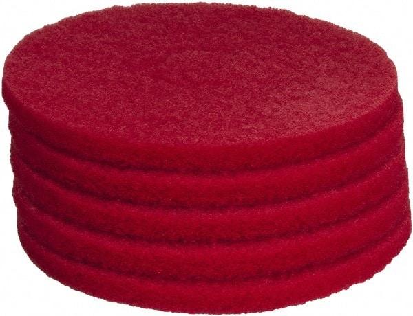 PRO-SOURCE - Polishing Pad - 14" Machine, Red Pad, Polyester - Benchmark Tooling