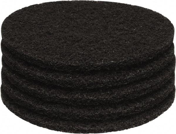 PRO-SOURCE - Stripping Pad - 13" Machine, Black Pad, Polyester - Benchmark Tooling