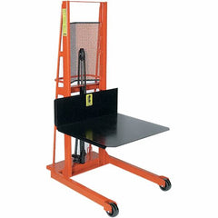Wesco Industrial Products - 1,000 Lb Capacity, 60" Lift Height, Steel Stacker Manually Operated Lift - Benchmark Tooling