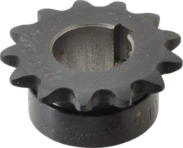 Browning - 13 Teeth, 3/8" Chain Pitch, Chain Size 35, Finished Bore Sprocket - 3/4" Bore Diam, 1.567" Pitch Diam, 1-3/4" Outside Diam - Benchmark Tooling