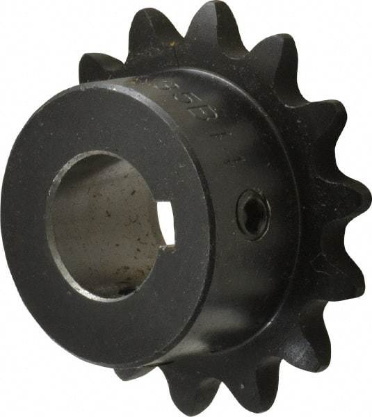 Browning - 14 Teeth, 3/8" Chain Pitch, Chain Size 35, Finished Bore Sprocket - 5/8" Bore Diam, 1.685" Pitch Diam, 1.84" Outside Diam - Benchmark Tooling