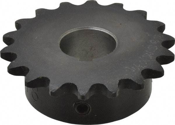 Browning - 18 Teeth, 3/8" Chain Pitch, Chain Size 35, Finished Bore Sprocket - 3/4" Bore Diam, 2.16" Pitch Diam, 2.35" Outside Diam - Benchmark Tooling