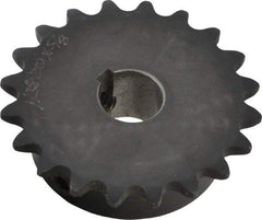 Browning - 20 Teeth, 3/8" Chain Pitch, Chain Size 35, Finished Bore Sprocket - 5/8" Bore Diam, 2.397" Pitch Diam, 2.59" Outside Diam - Benchmark Tooling