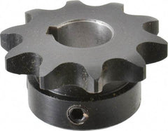 Browning - 10 Teeth, 1/2" Chain Pitch, Chain Size 40, Finished Bore Sprocket - 5/8" Bore Diam, 1.618" Pitch Diam, 1.84" Outside Diam - Benchmark Tooling