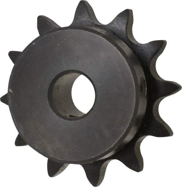Browning - 12 Teeth, 1/2" Chain Pitch, Chain Size 40, Finished Bore Sprocket - 1/2" Bore Diam, 1.775" Pitch Diam, 2.17" Outside Diam - Benchmark Tooling