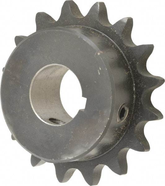 Browning - 16 Teeth, 1/2" Chain Pitch, Chain Size 40, Finished Bore Sprocket - 7/8" Bore Diam, 2-9/16" Pitch Diam, 2.8" Outside Diam - Benchmark Tooling