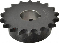 Browning - 18 Teeth, 1/2" Chain Pitch, Chain Size 40, Finished Bore Sprocket - 1" Bore Diam, 2.879" Pitch Diam, 3.14" Outside Diam - Benchmark Tooling