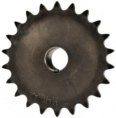 Browning - 22 Teeth, 1/2" Chain Pitch, Chain Size 40, Finished Bore Sprocket - 3/4" Bore Diam, 3.513" Pitch Diam, 3-3/4" Outside Diam - Benchmark Tooling