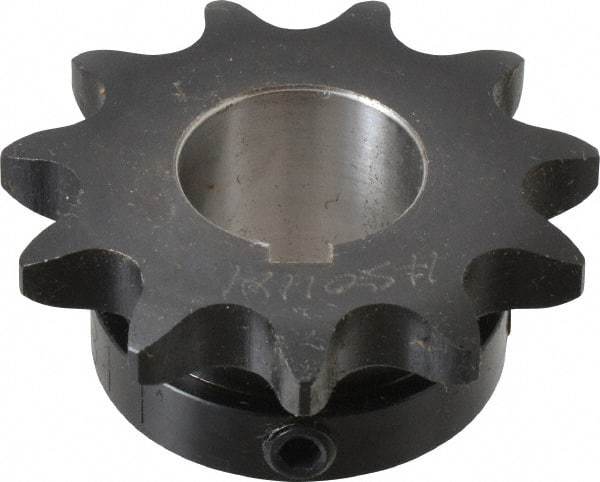 Browning - 11 Teeth, 5/8" Chain Pitch, Chain Size 50, Finished Bore Sprocket - 1" Bore Diam, 2-7/32" Pitch Diam, 2-1/2" Outside Diam - Benchmark Tooling