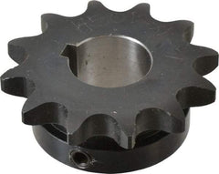 Browning - 12 Teeth, 5/8" Chain Pitch, Chain Size 50, Finished Bore Sprocket - 1" Bore Diam, 2.415" Pitch Diam, 2.7" Outside Diam - Benchmark Tooling