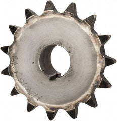 Browning - 15 Teeth, 5/8" Chain Pitch, Chain Size 50, Finished Bore Sprocket - 7/8" Bore Diam, 3" Pitch Diam, 3.32" Outside Diam - Benchmark Tooling
