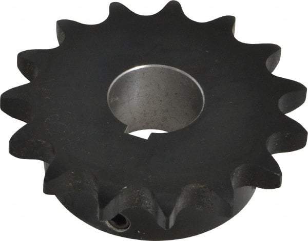 Browning - 15 Teeth, 5/8" Chain Pitch, Chain Size 50, Finished Bore Sprocket - 1" Bore Diam, 3" Pitch Diam, 3.32" Outside Diam - Benchmark Tooling