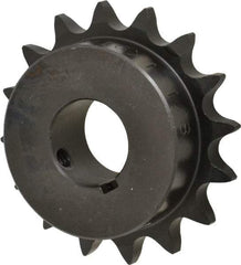 Browning - 16 Teeth, 5/8" Chain Pitch, Chain Size 50, Finished Bore Sprocket - 1-1/8" Bore Diam, 3.204" Pitch Diam, 3.52" Outside Diam - Benchmark Tooling