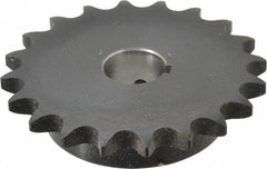 Browning - 20 Teeth, 5/8" Chain Pitch, Chain Size 50, Finished Bore Sprocket - 1" Bore Diam, 4" Pitch Diam, 4.32" Outside Diam - Benchmark Tooling
