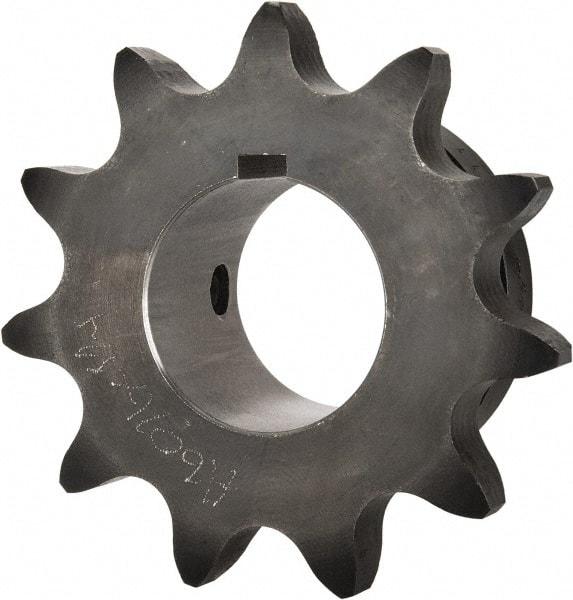 Browning - 11 Teeth, 3/4" Chain Pitch, Chain Size 60, Finished Bore Sprocket - 1-1/4" Bore Diam, 2.662" Pitch Diam, 2.96" Outside Diam - Benchmark Tooling