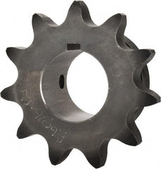 Browning - 11 Teeth, 3/4" Chain Pitch, Chain Size 60, Finished Bore Sprocket - 1-1/4" Bore Diam, 2.662" Pitch Diam, 2.96" Outside Diam - Benchmark Tooling