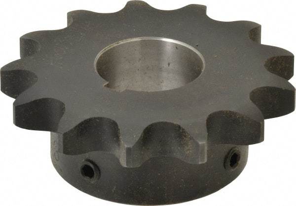 Browning - 13 Teeth, 3/4" Chain Pitch, Chain Size 60, Finished Bore Sprocket - 1-1/4" Bore Diam, 3.134" Pitch Diam, 3.45" Outside Diam - Benchmark Tooling