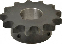 Browning - 13 Teeth, 3/4" Chain Pitch, Chain Size 60, Finished Bore Sprocket - 1-1/4" Bore Diam, 3.134" Pitch Diam, 3.45" Outside Diam - Benchmark Tooling