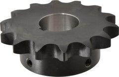 Browning - 14 Teeth, 3/4" Chain Pitch, Chain Size 60, Finished Bore Sprocket - 1-1/4" Bore Diam, 3.371" Pitch Diam, 3.74" Outside Diam - Benchmark Tooling