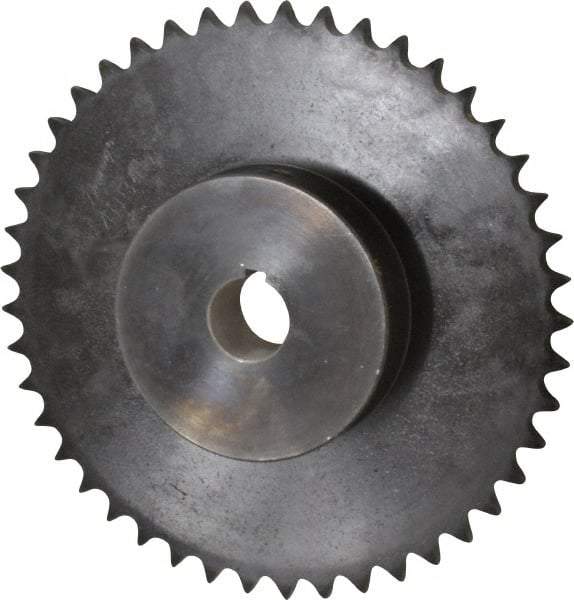 Browning - 45 Teeth, 1/2" Chain Pitch, Chain Size 40, Finished Bore Sprocket - 1" Bore Diam, 7.168" Pitch Diam, 7.45" Outside Diam - Benchmark Tooling