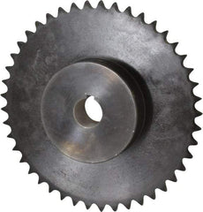 Browning - 45 Teeth, 1/2" Chain Pitch, Chain Size 40, Finished Bore Sprocket - 1" Bore Diam, 7.168" Pitch Diam, 7.45" Outside Diam - Benchmark Tooling