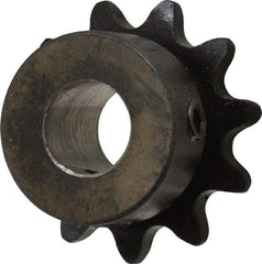 Browning - 11 Teeth, 3/8" Chain Pitch, Chain Size 35, Finished Bore Sprocket - 1/2" Bore Diam, 1.331" Pitch Diam, 1-1/2" Outside Diam - Benchmark Tooling