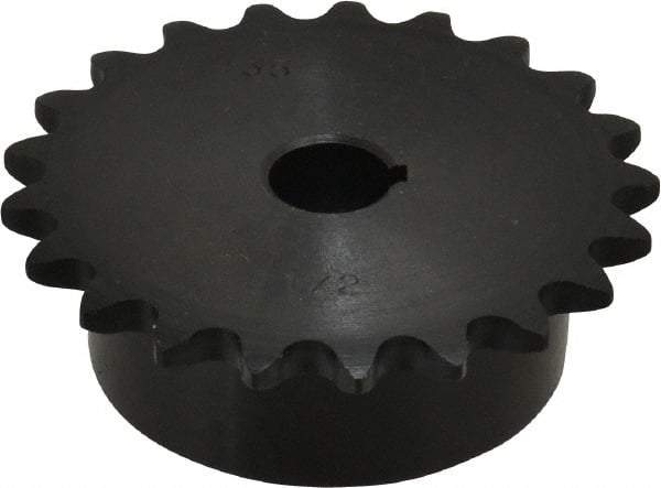 Browning - 21 Teeth, 3/8" Chain Pitch, Chain Size 35, Finished Bore Sprocket - 1/2" Bore Diam, 2.516" Pitch Diam, 2.7" Outside Diam - Benchmark Tooling