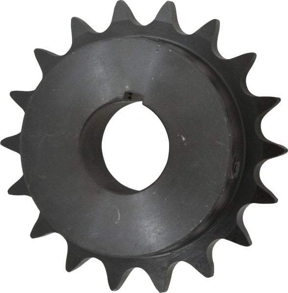Browning - 18 Teeth, 5/8" Chain Pitch, Chain Size 50, Finished Bore Sprocket - 1-3/16" Bore Diam, 3.599" Pitch Diam, 3.92" Outside Diam - Benchmark Tooling